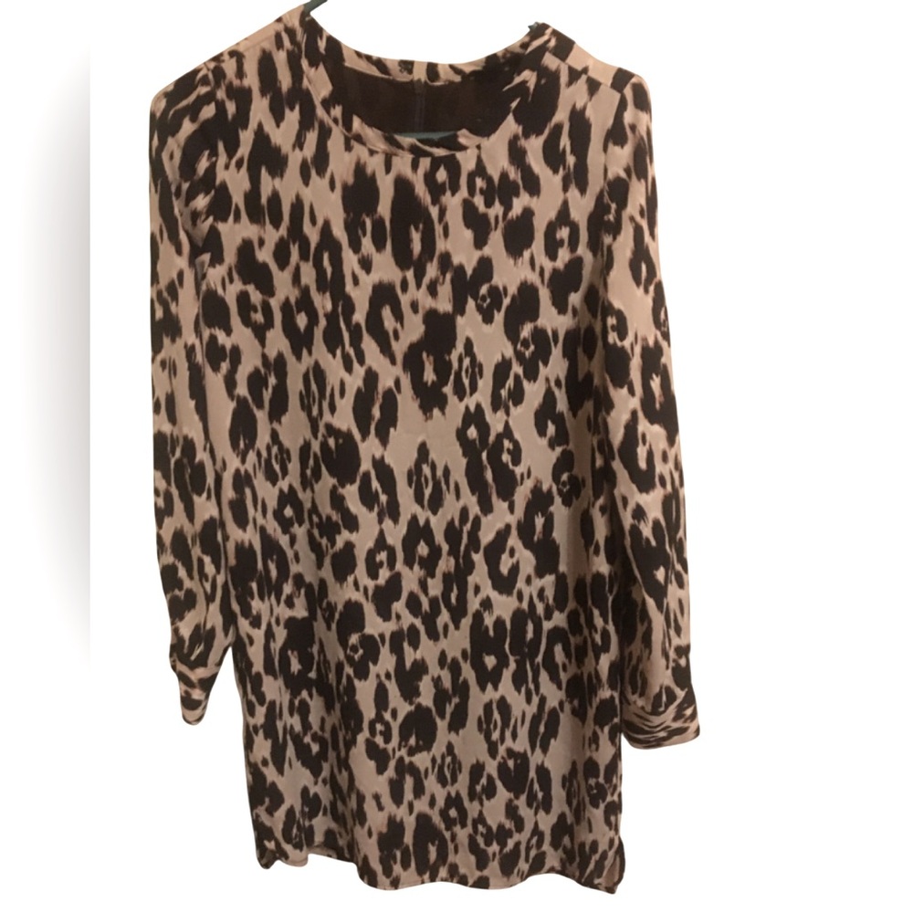Olivaceous sz S Brown & tan Leopard Print Dress